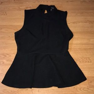 Black flare out dressy top